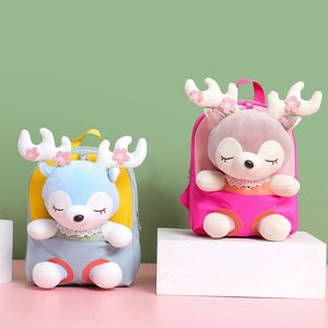 Zaino con Animale di Peluche all'Interno, Piccolo Zaino per Bambini di 3-4 Anni, Set Regalo Unisex per Ragazzi e Ragazze - Product Image 1