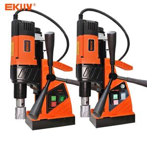 Perceuse magnétique EKIIV orange/rouge avec valise portable pour un <span class=keywords><strong>transport</strong></span> facile sur les chantiers commerciaux et résidentiels - Product Image 2