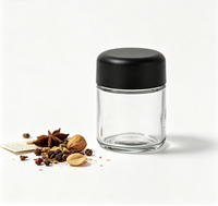 Frascos de Vidrio Cilíndricos Negros con Tapas de Bambú/Vidrio para Lociones, Perfumes y Productos de Cuidado de la Piel, Envases Recargables de 200 ml