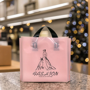 Bolsas de Plástico Personalizadas con Logotipo Impreso, Bolsas de Compras de Plástico PE Resistentes con Asa Suave <span class=keywords><strong>para</strong></span> Ropa, <span class=keywords><strong>Zapatos</strong></span>, Regalos y Empaque de Boutique - Product Image 1