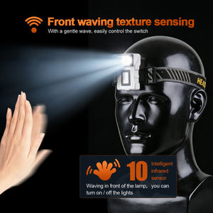 Linterna frontal LED portátil WOSEN con cabezal giratorio, recargable, luz lateral COB, fuente de luz blanca, clip para gorra, para exteriores - Product Image 5