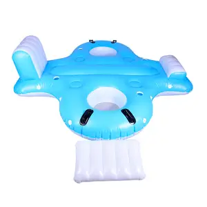 Flotadores de piscina personalizados para adultos, juguetes de piscina inflables, flotadores de agua de río, flotadores de playa, isla flotante para 4 personas