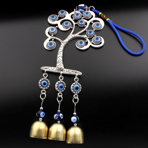 Ojos hogar colgante ornamento vida árbol demonio ojos viento carillón campana venta al por Mayor turco azul ecológico amor Feng Shui cristal - Product Image 3