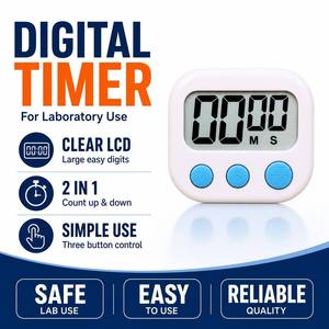 Temporizador de Laboratorio Multifuncional, Temporizador Electrónico Digital, Cronómetro, Recordatorio de Cuenta Regresiva, Temporizador de Cocina para Hornear, Reloj Despertador - Product Image 1
