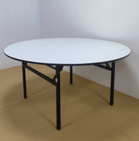 Table de banquet pliante bon marché en gros pour restaurant école hôtel et extérieur table à manger en bois et fer durable en plastique