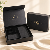 Boîte d'emballage de bijoux de luxe personnalisée, fermeture magnétique, boîte cadeau rigide avec insert en mousse