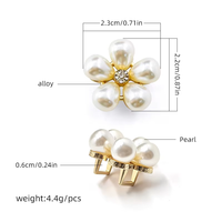 Boucle de lacet en alliage de zinc avec strass et perles en forme de cœur, style Instagram, conforme aux normes UE/US, Serene Joy