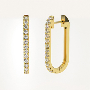 Orecchini a polsino quadrati alla moda, design minimalista ed elegante, gioielli da donna per l'uso quotidiano, orecchini di tendenza - Product Image 2