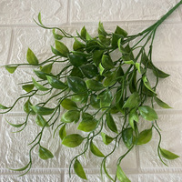 Colle en plastique plante verte décoration de la maison simulation plante verte mur jardinage arrangement de fleurs avec herbe