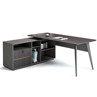 Bureau de direction en bois personnalisable, bureau administratif moderne en forme de L haut de gamme, bureau de direction ergonomique