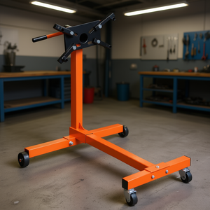 Soporte giratorio para motor de 750 libras, hierro fundido, cabezal ajustable de 360 grados, plataforma con 4 ruedas para reparación de motores - Product Image 2