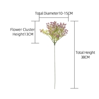 PL24095-PJ Spray de gypsophile artificielle en plastique pour arrangements floraux, artisanat DIY, remplissage de vase, décoration intérieure