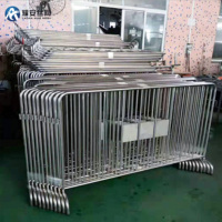 Barrière piétonne pliable autoportante en acier galvanisé soudé, économique, hauteur personnalisable pour centre commercial