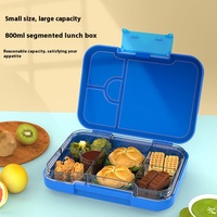 Boîte à bento de pique-nique portable pour étudiants Tritan de qualité alimentaire multi-compartiments sans BPA Design pailleté