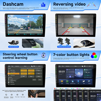 Radio Mobil BQCC 9" Layar IPS, Pemutar DVD MP5, FM AM RDS, Carplay, Multimedia Stereo, Head Unit Kendaraan Universal, Warna-warni, USB-C