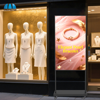 Pantalla LCD Comercial 4K Ultra HD de Alta Luminosidad para Escaparates, Señalización para Ventanas, Publicidad en Centros Comerciales