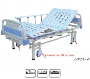 Wholesale Hospital Equipment Suppliers Manual Function Adjustable Medical Manual Hospital Bed
