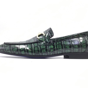 Mocassins de luxe pour hommes en cuir véritable gaufré façon alligator, design personnalisé Dreamy Strark, pour le bureau et les soirées - Product Image 2