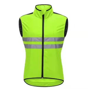 Maglie da ciclismo personalizzate per uomo gilet riflettente ad alta visibilità all'ingrosso donna 100% poliestere gilet uomo palestra sport gilet da ciclismo