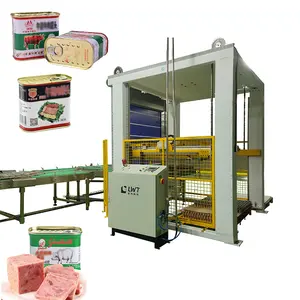 Línea de producción automática de carne enlatada Leadworld para la producción de carne enlatada para el envasado de alimentos en cajas de barriles