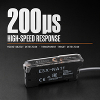 DOMENZI E3X-NA11 Penguat Sensor Serat Optik Sensitivitas Tinggi Frekuensi Respon Tinggi Dengan Output NPN pada Suplai 24 V