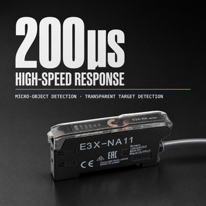 Amplificateur de capteur à fibre optique DOMENZI E3X-NA11, haute sensibilité, haute fréquence de réponse, avec sortie NPN à alimentation 24 V - Product Image 1