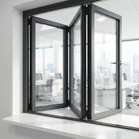 Fenêtre accordéon en aluminium - Taille personnalisée pour projets de construction - Ventilation à haut débit d'air - Conformité aux normes