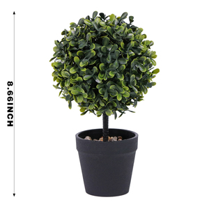 Ruopei <span class=keywords><strong>Mini</strong></span> Bola de Topiario Artificial de Boj, Resistente a los Rayos UV, Planta de Boj Artificial en Maceta Negra para Decoración de Mesa en Hogar u Oficina - Product Image 3