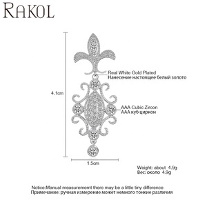 Pendientes de Mujer RAKOL EP2085, Chapados en Oro, con Circonitas Finas, de Alta Calidad, 2022 - Product Image 2