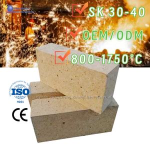 Tijolos De Refeitório De Alta Temperatura Com Isolamento Tijolos De Alumínio Alto Isolamento Leve Firebrick Para Forno De Pizza - Product Image 1