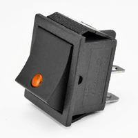 Interruptor Basculante Resistente KCD2 ON-OFF de 4 Pines DPST con Iluminación de Punto y Terminales de Soldadura para Coche y Barco