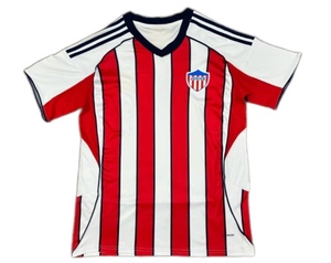 Maillot de football thaïlandais respirant à manches courtes pour homme adulte, classique, rayé rouge et blanc, pour les fans - Product Image 1