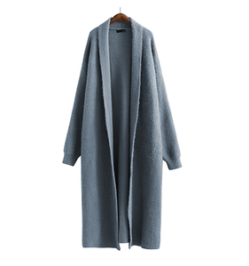 BZ24 invierno Faux Mink <span class=keywords><strong>mujer</strong></span> elegante cárdigan manga larga linterna abrigo <span class=keywords><strong>Vintage</strong></span> tejido tamaño libre señoras suéter cárdigan - Product Image 6