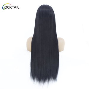 Pelucas de Cabello Sintético Resistente al Calor Kanekalon Futura, <span class=keywords><strong>Venta</strong></span> al por Mayor, Peluca Sintética con Frente de Encaje y Partidura Profunda para Mujeres Negras - Product Image 4