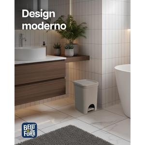 Intreccio Line Foot Pedal <b>Bin</b> 215x200x285mm PP Material Dark <b>Grey</b> Waste <b>Bin</b> with Design - Product Image 2