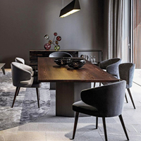 Tables de salle à manger de grande taille de haute qualité à bas prix avec chaises, design moderne, bois et cuir, garantie de 3 ans, meubles pour la maison