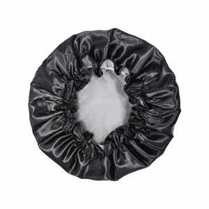 Gorros de Baño de Satén con Logotipo Personalizado - Gorro de Ducha Reutilizable de Color Sólido para Mujer, Doble Capa, Impermeable, para Playa y Uso Diario - Product Image 3