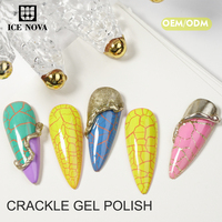 Esmalte de Uñas en Gel con Efecto Agrietado, Libre de HEMA y TPO, para Salón de Uñas