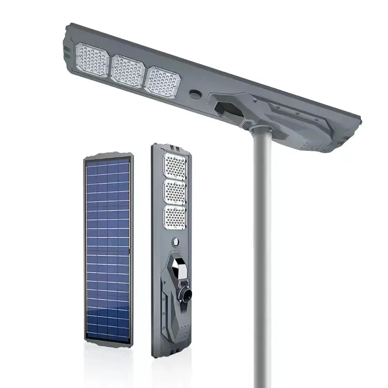 Modelo famoso todo en una tarjeta SIM de luz de calle solar con cámara CCTV 4G batería de litio ODM IP65 luz de camino de calle al aire libre