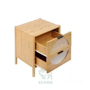 Imprescindible para la decoración del dormitorio: la elegante mesita de noche de madera maciza de Arialynn - Product Image 4