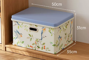 Grande boîte de rangement pour vêtements et couettes, boîte organisatrice pliable - Product Image 3