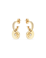 Conjunto de Joyería Gemnel: Pendientes de Aro en Espiral de Concha, Collar con Colgante de Pez de Plata 925 con Circonita Blanca y Cordón de Cuero, Joyería Oceánica
