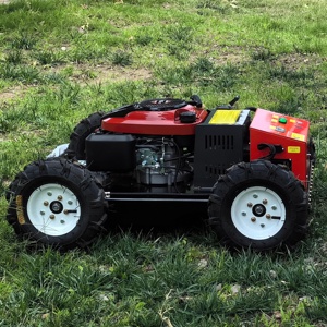 Mini-tondeuse domestique à vendre, livraison gratuite, tondeuse à gazon sur chenilles à moteur essence avec télécommande pour l'agriculture et - Product Image 4