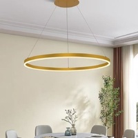 Lustre linéaire moderne en aluminium doré à LED réglable en hauteur, directement de l'usine, pour salon