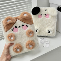 A6 Ringbuch Fotokartenhalter Kpop Idol Fotoalbum Kawaii Plüsch PVC-Einband Schüler Schulheft Schreibwaren