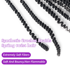 Capelli Sintetici per Trecce Crochet Spring Twist 10\", Estensioni <span class=keywords><strong>Afro</strong></span> Twist per Donna - Product Image 4