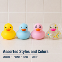 Canard en vinyle personnalisé qui couine, jouet de bain flottant, mini canard jaune en caoutchouc pour cadeau de baby shower, jeu aquatique