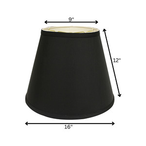 16 \ "HMS nero con paralume in Shantung a inclinazione profonda impero bianco eleganti cover e sfumature - Product Image 3