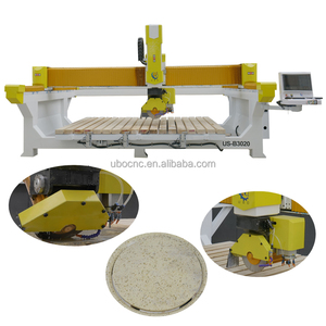 <span class=keywords><strong>Scie</strong></span> à pont CNC 4+1 haute performance pour la découpe de pierres tombales en granit, la transformation du marbre, du quartz et la fabrication de comptoirs de cuisine et de carreaux - Product Image 4
