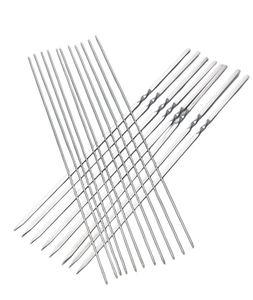 Brochettes de barbecue en acier inoxydable, aiguilles de cuisson, fourchettes à kabob en métal, outils de barbecue pour camping et pique-nique en extérieur - Product Image 4